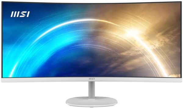 MSI PRO MP341CQW 34-Inch Full HD Computer Monitor - Professional Curved LED Monitor with 100Hz Refresh Rate, Anti-Glare & Anti-Flicker Technology PC Monitor for Desktop, VESA Mount (White)