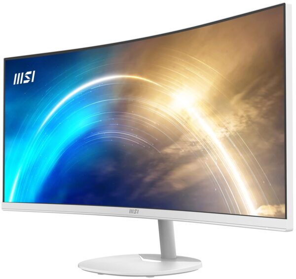MSI PRO MP341CQW 34-Inch Full HD Computer Monitor - Professional Curved LED Monitor with 100Hz Refresh Rate, Anti-Glare & Anti-Flicker Technology PC Monitor for Desktop, VESA Mount (White) - Image 9