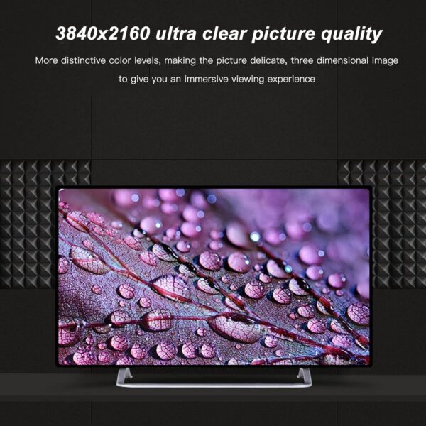 Ketsicart Extender Over CAT5E 6, 100‑240V Metal Plug and Play 4K HD Multimedia Interface Extender Single CAT5E 6 Black for Computer Host (EU Plug) - Image 5