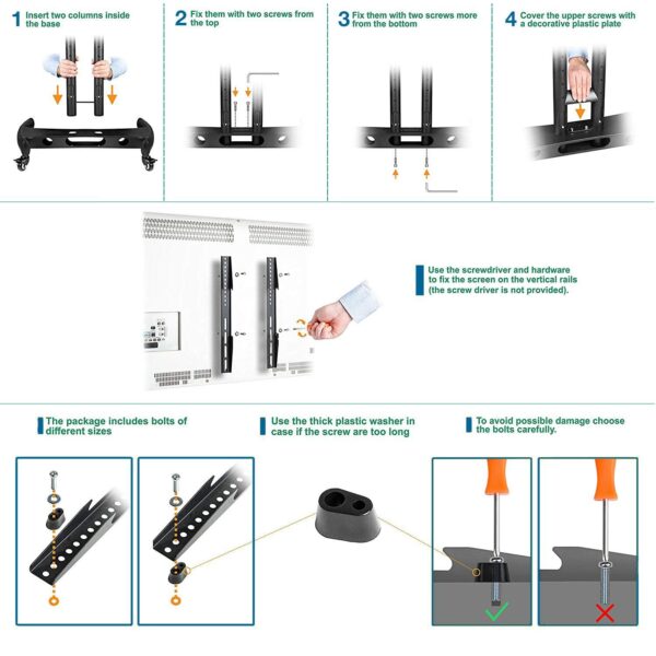 NB : TV TROLLY STAND 32 TO 70 INCH ,32 - 70 inch LED TV Trolley Cart Portable Rolling Wheel Stand with Camera Shelf - Image 7